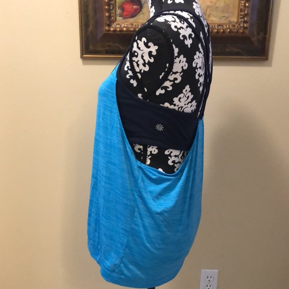Athleta cross back removable padded bra insert with attached athletic tank top - Picture 3 of 12